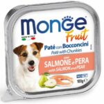 Monge Fruit Patè e Bocconcini con Salmone e Pera 100gr per Cane
