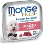 MONGE CANE FRESH AL MANZO DA 100 GR IN VASCHETTA