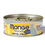 MONGE GATTO DELICATE AL PETTO DI POLLO DA 80 GR IN LATTINA