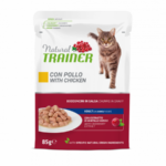 TRAINER GATTO NATURAL ADULT POLLO FRESCO BOCCONCINI IN SALSA DA 85 GR IN BUSTA