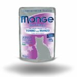 MONGE GATTO NATURAL TONNO CON MANZO DA 80 GR IN BUSTA