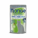MONGE GATTO NATURAL TONNO A PINNE GIALLE DA 80 GR IN BUSTA
