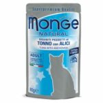 MONGE GATTO NATURAL TONNO CON ALICI DA 80 GR IN BUSTA