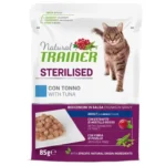 TRAINER GATTO NATURAL ADULT STERILIZZATO CON TONNO BOCCONCINI IN SALSA DA 85 GR IN BUSTA