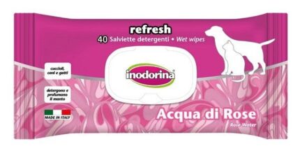 INODORINA SALVIETTE DETERGENTI ACQUA DI ROSE 40PZ