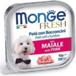 MONGE CANE FRESH AL MAIALE DA 100 GR IN VASCHETTA