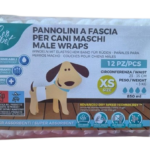 LEOPET pannolini a fascia per cani maschi XS - confezione da 12PZ -