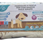 LEOPET pannolini a fascia per cani maschi M - confezione da 12PZ -