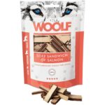 Woolf - Snack per Cani 100% naturale - Sandwich morbido di Salmone 100g