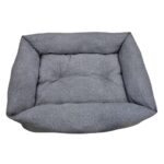 LeoPet Cuccia ELBA con cuscino fisso in tinta unita maculate 60x80cm