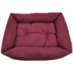 LeoPet Cuccia ELBA con cuscino fisso in tinta unita maculate 60x80cm