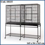 VOLIERA CON CARRELLO Cod.10115 BLACK