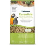ZuPreem Essentials Cibo per Uccelli - Ingredienti Naturali - Mangime per Uccelli Indicato per Pappagalli Grigii, Ara, Cacatua, Caiques e Uccelli Medio-Grandi e Grandi - 1,5 kg
