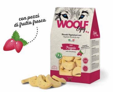 WOOLF - Biscotti vegetali per cani FRAGOLA 400g