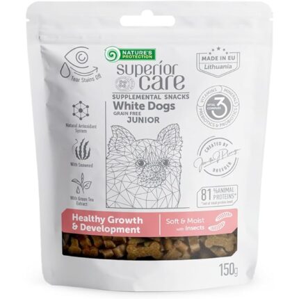 Snack white dog GF Junior all breed insects 150gr