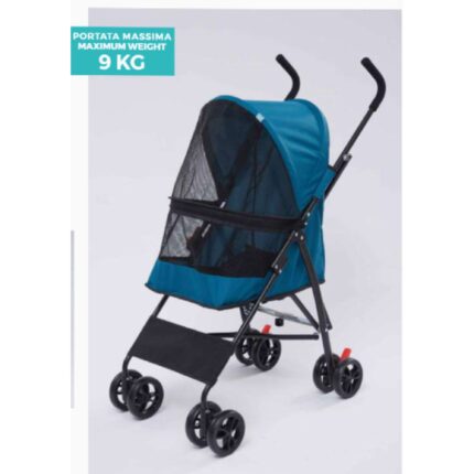 Passeggino per animali domestici EASY blu max 9kg