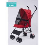 Passeggino per animali domestici EASY rosso max 9kg