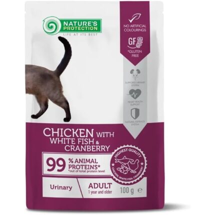 Nature’s Protection Cat - Urinary Pollo, Pesce ARANDANI Pouch 100GR