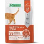 Nature's Protection Cat - STERILISED con salmone ed erbe Pouch 100 GR