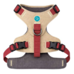Pettorina tecnica in nylon e tessuto Rosso-Beige
